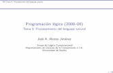 Programación lógica (2008--09) - Tema 5: Procesamiento del ...jalonso/cursos/d-pl-08/temas/tema-5.pdf · PDTema5: Procesamientodellenguajenatural Gramáticaslibresdecontexto Conceptosdegramáticaslibresdecontexto