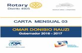 BUENOS AIRES ARGENTINA - Rotary 4905 · 2016-09-08 · ANIVERSARIO DE CLUBES ASISTENCIA ... Rotary al Servicio de la Humanidad. Reciban un cordial saludo, Omar Dionisio Rauzi - R.C.
