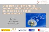Carlos Dorronsoro...Carlos Dorronsoro Origen • KnowHow y patentes VioBio Lab (CSIC) 2008-2015 (ERC-AdG) Creación • Licencia fallida con terceros • Socios: 2 promotores + 14