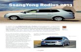 SsangYong Rodius 2013 · unido a una nueva caja de cambios manual de seis marchas (antes de cinco) o a un cambio automático de cinco marchas (el mismo que tenía el modelo anterior