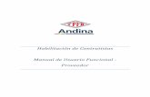 YPFB Andina S.A. - Habilitación de Contratistas...1 Introducción El sistema de Habilitación de Contratistas sirve para hacer seguimiento al cumplimiento de los requisitos que las
