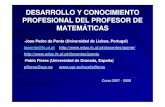 DESARROLLO Y CONOCIMIENTO PROFESIONAL DEL PROFESOR …pflores/textos/cLASES/Doctorado/Sesion1.pdf · 2008-03-24 · EL PROFESOR DE MATEMÁTICAS Y LA DIDÁCTICA DE LA MATEMÁTICA Vamos