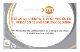 RIESGO DE CRÉDITO E INFORMACIÓN EN EL MERCADO DE … · Riesgo de Crédito en el Mercado de Energía Mayorista SITUACIÓN ACTUAL PROPUESTAS • Entrega de energía en bolsa sin