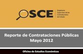 Reporte de Contrataciones Públicas Mayo 2012 Mayo...063-2007-CG , Ley N 27060, Ley N 27767, Ley N 28563, Ley N 28933 y la Ley N 28452. (4) Proceso de selección para agilizar las