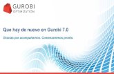 Lo nuevo en Gurobi 7 · 2019-06-28 · Daniel Espinoza Senior Developer ... • Rutinas simplificadas para configurar parámetros en otras APIs orientadas a objetos • Mejoras en