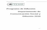 Programa de Difusión Departamento de Comunicación Social y …iteshu.edu.mx/transparencia/gastoscomunicacion/2018... · 2018-05-04 · Departamento de Comunicación Social y Difusión