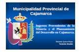 Municipalidad Provincial de Cajamarcabiblioteca.unmsm.edu.pe/redlieds/Proyecto/Eventos/... · necesidades básicas en electrificación rural, programa para la cobertura al 100% de
