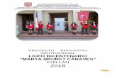 2018 - Comunidad Escolar · El Liceo Bicentenario Marta Brunet Cáraves es un establecimiento educacional Científico-Humanista, de dependencia Municipal, cuyo RBD es 3638-2, con