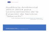 Auditoría Ambiental 2013-2014 para Licenciamiento de la … · 2016-04-29 · 6 Freddy Cáceres, M.Sc. Consultor Ambiental Registro MAE-305-CI AUDITORÍA AMBIENTAL 2013-2014 PARA