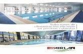 Soluciones de climatización eficiente en piscinas cubiertas funcionamiento del circuito frigorífico con una menor carga de refrigerante que un circuito convencional. ¢ Reducción