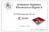 Sistemas Digitales Electrónica Digital IIfsantiag/Sist_Dig/04_Spartan3E_Xilinx.pdf · Spartan-3E: Multiplicador • Cuenta con 20 multiplicadores embebidos de 18 bits de operando