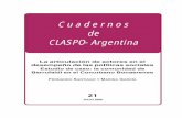 C u a d e r n o s de CLASPO- Argentinalanic.utexas.edu/project/etext/llilas/claspo/cca/cca0021.pdf · conquista asentada sobre terrenos fiscales sin delimitación, el resto de la