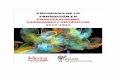 Programa de la formación en - Peter Bourquin · META–ECOS Formación en Constelaciones Familiares y Sistémicas 2019-2021 4 / 17 Objetivos Capacitar a profesionales para que puedan