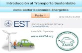 Introducción al Transporte Sustentable · 18 de Octubre de 2016 Juan Pablo Zagorodny  como sector Económico-Energético Introducción al Transporte Sustentable Parte 1