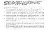 TÍTULOS DE LAS PUBLICACIONES EXPUESTAS EN LA … · 2020-02-26 · Madrid: Agencia Española de Cooperacion Internacional, 1994. 3R-1848 15. Grammatica o arte de la lengua general