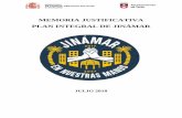 MEMORIA JUSTIFICATIVA PLAN INTEGRAL DE JINÁMARjinamarennuestrasmanos.es/wp-content/uploads/2019/01/... · - Formación en intervención comunitaria (el Proyecto de Intervención