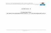 ANEXO 3 Categoría: II MICROEMPRESAS Y FRANQUICIASMANUAL DE PROCEDIMIENTOS DEL FONDO PyME 2011 Aprobado por el Consejo Directivo del FONDO PyME el 14 de enero de 2011 “El FONDO PyME