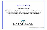 NAG -501 · 2018-09-17 · NAG -501 Año 201 8 Norma mínima de seguridad para plantas de almacenamiento de gas natural licuado en tierra. ... 1.3.1 La justificación y documentación