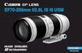 EF70-200mm f/2.8L IS III USM · Canon EF70-200mm f/2.8L IS III USM — это телеобъектив для камер EOS. OO«IS» означает Image Stabilizer (Стабилизатор
