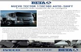 NUEVO TECTOR 170E300 AUTO-SHIFT El camión más moderno de ...beta-sa.com.ar/camiones/docs/BOLETIN-TECNICO-003.pdf · y MARCHAS constantes inﬂuyen directamente sobre la vida útil