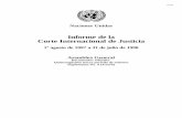 Informe de la Corte Internacional de Justicia...A/53/4 Informe de la Corte Internacional de Justicia 1º agosto de 1997 a 31 de julio de 1998 Asamblea General Documentos Oficiales