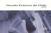 Deuda Externa de Chile - Central Bank of ChileEl empeoramiento de la relación deuda externa a PIB entre 2001 y 2002, se explica por el mayor ritmo de crecimiento de la deuda externa