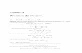 Procesos de Poisson - CIMAT · PDF file 2013-11-25 · Cap tulo 4 Procesos de Poisson 4.1. Distribuci on Exponencial De nici on 4.1 Una variable aleatoria T tiene distribuci on exponencial