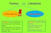 Textos no Literarioscolegiomontedeasis.cl/wp-content/uploads/2017/03/PPT... · Textos no Literarios Instructivos Informativos Tienen como propósito enseñarnos como hacer algo. Por