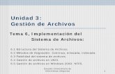Unidad 2: Gestión de Procesos - UVafjgonzalez/apuntes_aso/Tema6.pdfEscuela Universitaria de Informática (Segovia) 3 6.1 Estructura del Sistema de Archivos. Discos: Dos características