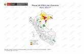 Mapa de ZIKA por distritos Perú 2017*...FUENTE : Centro Nacional de Epidemiologia, Prevención y Control de Enfermedades - MINSA (*) Hasta la SE 15 del 2017 Casos Autóctonos de enfermedad