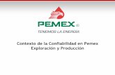 Contexto de la Confiabilidad en Pemex Exploración …...mantenimiento en reducir las brechas de riesgo en las instalaciones 7 Contenido 8 Panorama general Producción y actividad