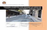 MEMORIA VALORADA PARA REALIZAR LAS OBRAS DE CONSERVACIÓN Y MANTENIMIENTO DE … · 2018-01-19 · reparación de diferentes desperfectos en las vías e infraestructuras públicas