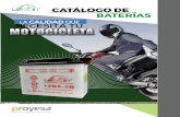 CATÁLOGO DE BATERÍAS - PROYESAproyesa.com.sv/site/wp-content/uploads/2018/03/BATERIAS... · 2018-03-19 · especificaciones tÉcnicas. baterÍas de libre mantenimiento aplicaciÓn
