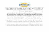 Altos Hornos de México, S.A.B. de C.V. y Subsidiarias€¦ · En este documento, los términos "AHMSA" y la "Compañía" se refiere a Altos Hornos de México, S.A.B. de C.V. y sus