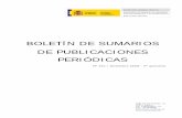 BOLETÍN DE SUMARIOS DE PUBLICACIONES PERIÓDICAS · 2017-12-27 · — «Cláusula de Conciencia y Extinción del Contrato», Autor: Rois Rt YG: Boletín económico de Información