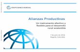 Alianzas Productivas - World Bankdocuments.worldbank.org/curated/en/433011496956067376/... · 2017-06-12 · 3 Alianzas Productivas Un modelo de desarrollo organizativo y empresarial