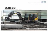 Volvo Brochure Compact Excavator ECR58D Spanish · 2017-06-28 · 4 Excelente estabilidad. Si busca el rendimiento de una excavadora convencional, pero necesita trabajar en áreas