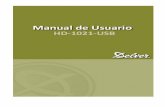 Pág.2 Manual de Operación - DELVER HD-1021-USB...Pág.2 Manual de Operación - DELVER HD-1021-USB Todos los derechos reservados. Ninguna parte de este manual puede ser reproducido