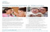 Inmunizaciones y Vacunas...¿Por qué debe Inmunizarse? • Las inmunizaciones lo protegen a usted y a su hijo de enfermedades peligrosas. • Ayudan a reducir la propagación de la