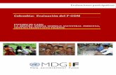 Colombia: Evaluación del F-ODM - MDG Achievement Fund CFE buena... · 2013-08-22 · población joven, esta última vulnerable al reclutamiento por parte de los grupos armados ilegales.