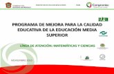 PROGRAMA DE MEJORA PARA LA CALIDAD EDUCATIVA DE LA …cbttequixquiac.edu.mx/library/pestra11/mateciencias.pdf · 2011-01-26 · SUBSECRETARÍA DE EDUCACIÓN MEDIA SUPERIOR DGEMS 1ra