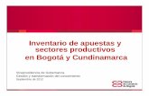 Inventario de apuestas y sectores productivos en Bogotá y ...3. Demanda de productos y servicios de Bogotá en 10 ciudades de Colombia – (2009). 4. Censos empresariales en las localidades