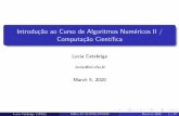 Introdução ao Curso de Algoritmos Numéricos II ...luciac/mn1/201_Introducao_Aalgoritmos...Introdu˘c~ao ao Curso de Algoritmos Num ericos II / Computa˘c~ao Cient ca Lucia Catabriga