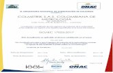 COLMETRIK S.A.S. COLOMBIANA DE METROLOGÍAonac.org.co/certificados/10-LAC-049.pdf · 2019-12-05 · de señal y/o de funciones, generadores de tono, analizadores, calibradores multifunción,