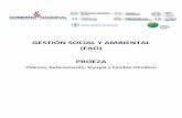 GESTIÓN SOCIAL Y AMBIENTAL (FAO) PROEZA...Mecanismo de Revisión de Quejas Anexo 1. Acuerdos Institucionales para la evaluación y gestión ambiental de PROEZA Anexo 2. Consulta con
