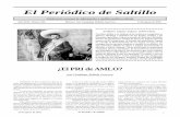 El Periódico de Saltilloelperiodicodesaltillo.com/2019/agosto19/ed.365.pdf · aprehensión de Isidro Santamaría Casanova, líder cetemista y dueño de giros negros en Quintana Roo.