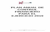 PLAN ANUAL DE CONTROL FINANCIERO PARA EL EJERCICIO 2019 · parte ii. el plan anual de control financiero, alcance y fines 1. planificaciÓn del control financiero 2. Ámbito subjetivo