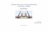 Inspección de Grúas Móviles CURSO ASME · 2019-06-05 · de izamientos y operadores. Duración: 24 horas ... Clasificación de grúas móviles e Interpretación de tablas de carga