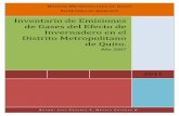 Inventario de Emisiones de GEI. DMQ - Ambiente Quito · 2016-01-15 · Inventario de Emisiones GEI. DMQ 6 Metodología El Inventario de Emisiones de GEI fue desarrollado siguiendo