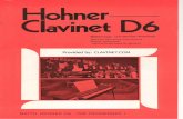 Clavinet.Com Hohner Clavinet D6 Manual · sonido y conmutador Con el botén giratorio (4, grab. el HOHNER-Clavinet D 6 se conecta haciendo girar el bo- tón hacia la derecha y se